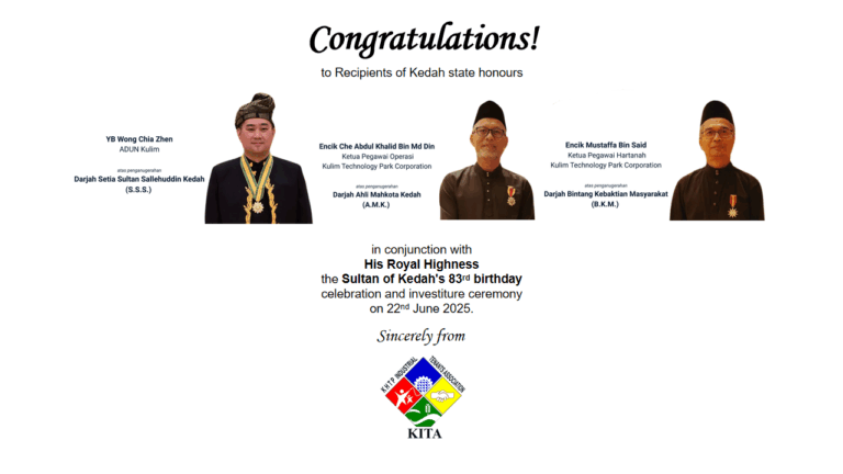 KITA congratulates recipients of Kedah state honours